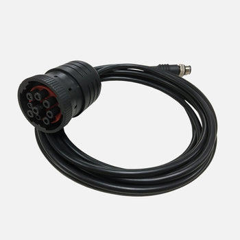 Photograph of a 9 pin black adaptor